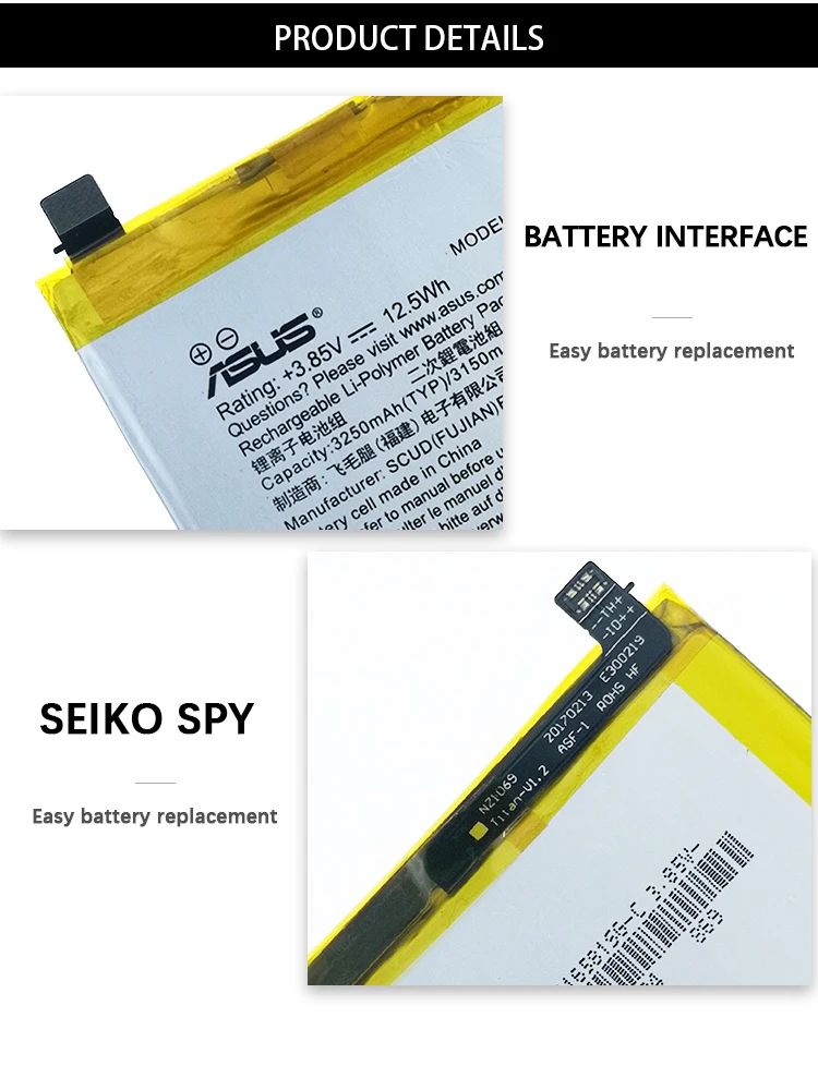 ASUS Original C11P1618 3150mAh New Battery For Asus ZenFone 4 Z01KD ZE554KL phone high quality battery+tracking number