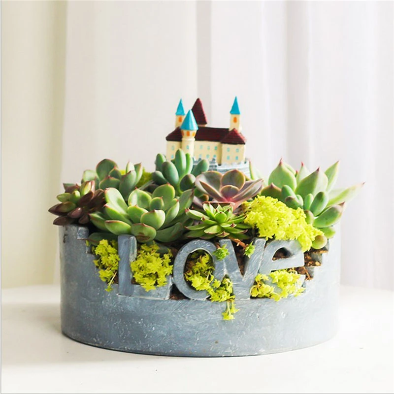 Original Cute Resin Dream castle Flower Pot Succulent Plants Pots Micro