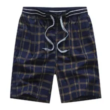 Мужская одежда для плавания, шорты для мужчин размера плюс, быстросохнущие мужские шорты для плавания s, шорты для мужчин, пляжные шорты с высокой талией, со встроенным пучком, в клетку, Moda Praia