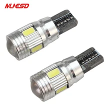 10 pces t10 6smd 5630 led canbus nenhum erro auto cunha lâmpada wy5w 192 194 w5w 6smd 5730 led carro marcador luz estacionamento lâmpada 12 v