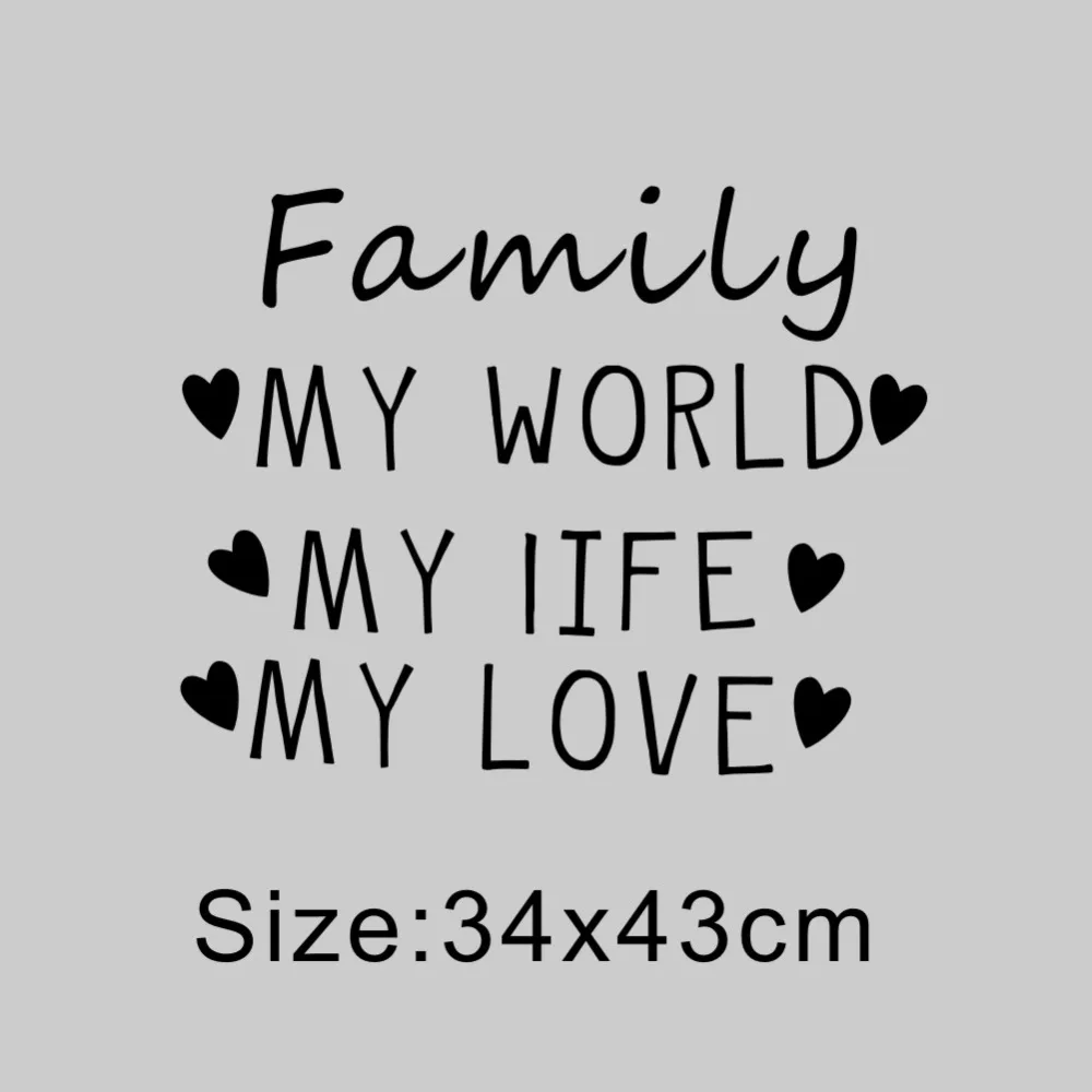 My Family Is My Life Quotes Family Quotes Wall Decal My World My Life My Love Art Lettering Vinyl Wall  Sticker For Room Decoration|Vinyl Wall Stickers|Wall Stickerwall Sticker  World - Aliexpress
