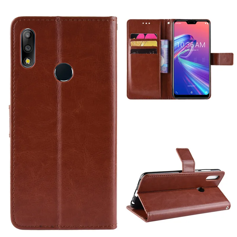 Для Asus Zenfone Max Pro (M2) ZB631KL чехол бумажник с откидной крышкой из искусственной кожи