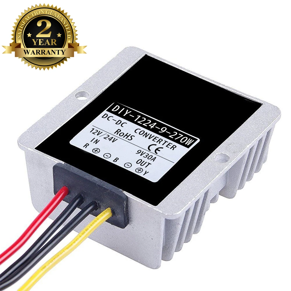 DC 12V 24V 36V to 9V 30A 270W Модуль преобразователя Автомобильный адаптер питания