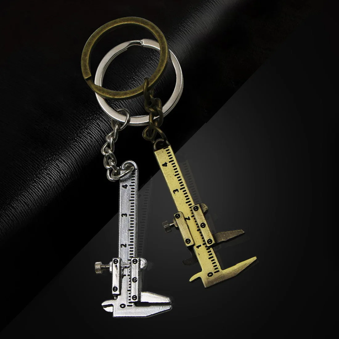 

Portable Measuring Gauging Tools Mini Key Ring Calipers Special Simulation Model Slide Ruler Vernier Caliper Key Chain Key Ring