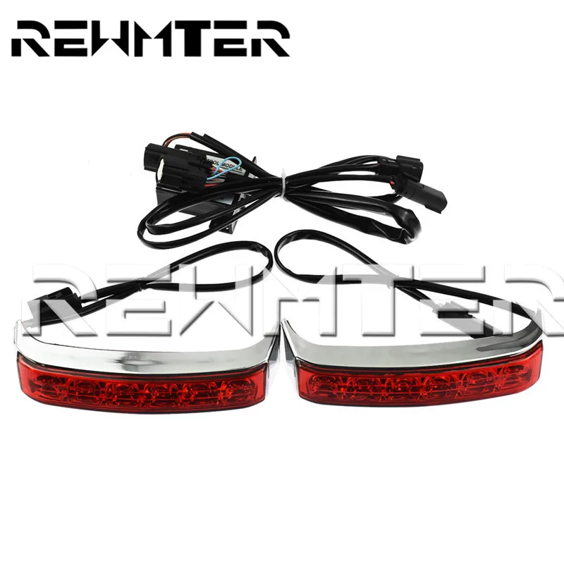 

For Harley Street Glide Motorcycle Parts Original Electric red Luggage Housing Tail Run Brake Turn Light Lamp LED Len