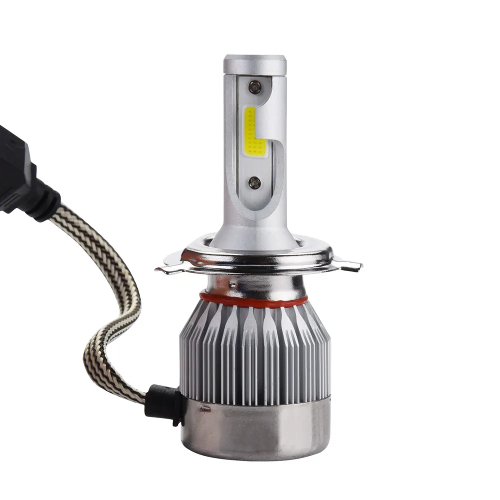 

NEW Car styling 2x H4 LED Light Headlight Vehicle Car Hi/Lo Beam Bulb Kit 12V 6000k 60W 6000LM White Car LED Headlight Kit