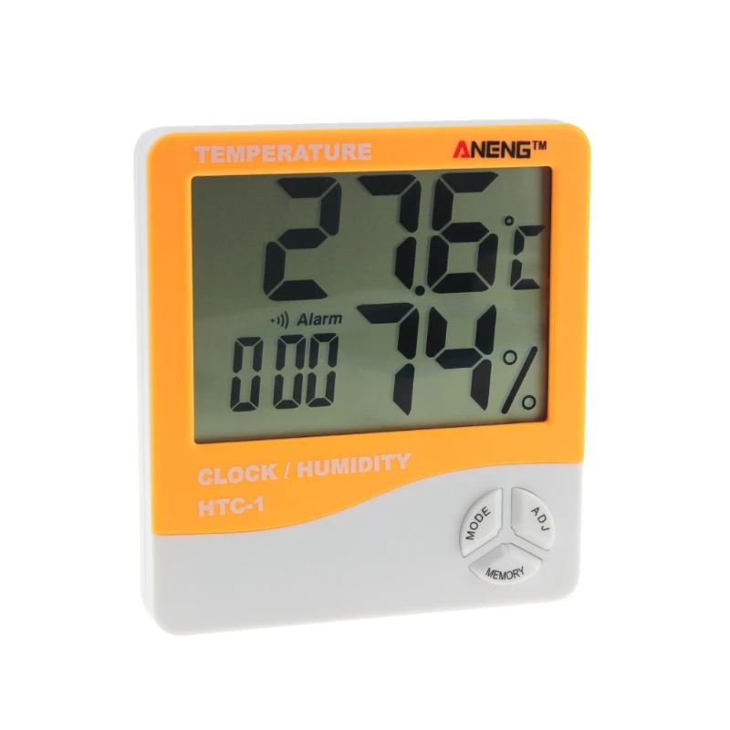 

Digital Thermometer Hygrometer Lcd Dual Temperature Alarm Clock Indoor Outdoor Tester Tools High Quality