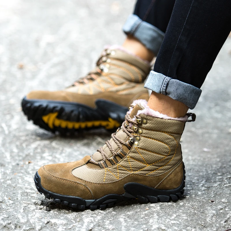 

Hot New Joker Winter Men With Warm Fur Boots For Adult Comfortable Breathable Shoes Lightweight Walking Jogging Sneakers