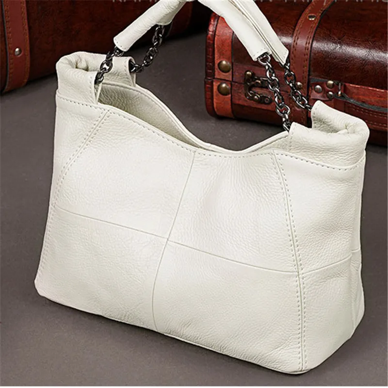 Guarantee Soft Natural Cow Leather Women Messenger Bags Casual Chain Shoulder Bag Small Genuine Leather Women Handbags