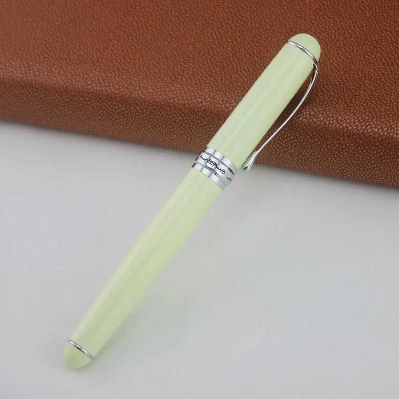 Элитный бренд Jinhao X750 серебро Нержавеющая сталь перьевая ручка средней 18KGP перо офиса школы название ручек молочного цвета подарочные канцелярские товары