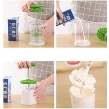 Новинка, ручной Пенообразователь для молока, кофе, молочный сливочник с двойной сеткой, пенообразователь, Сливочник, товары для дома, кухни 4,9