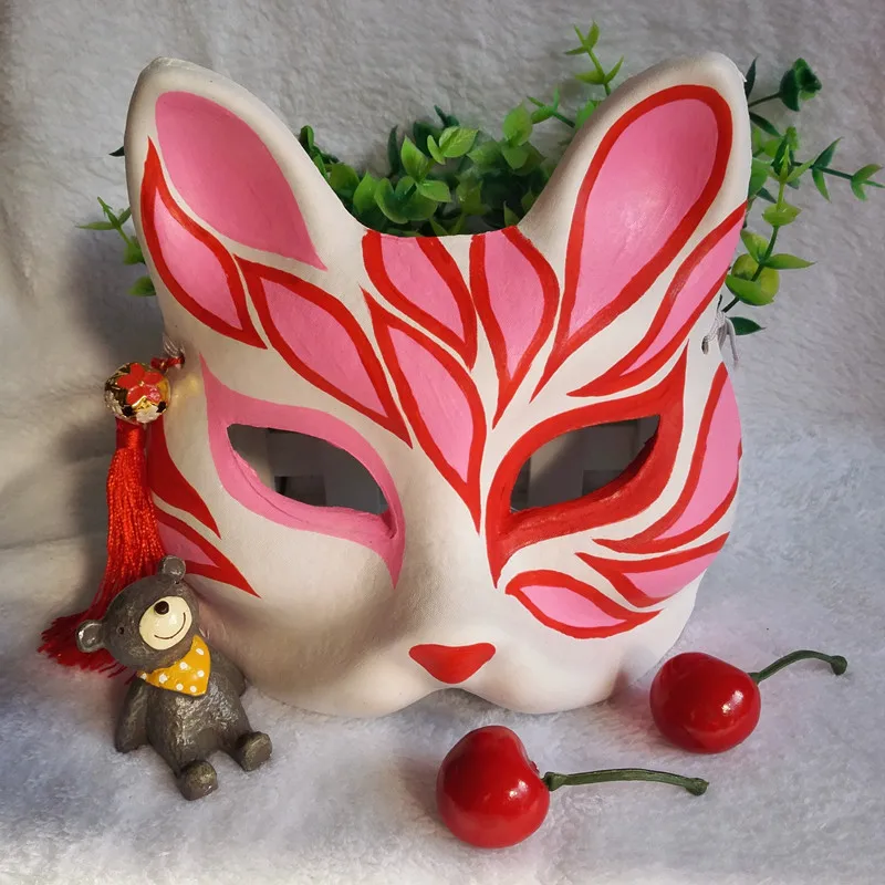 Высокое качество маска на Хэллоуин Рождественская целлюлоза лиса, лиса cos ручная и Классическая Ручная маска лисы - Цвет: 128