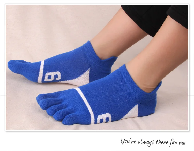 5 пар, высококачественные мужские носки, хлопковые носки с пятью пальцами, Брендовые повседневные носки с носком