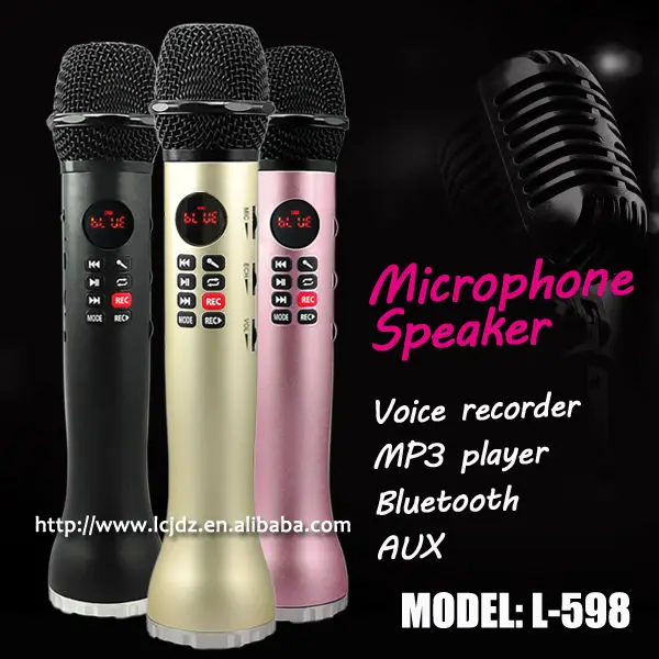 Prix pour L-598 mini portable de poche mobile téléphone Karaoké amplificateur bluetooth sans fil microphone haut-parleur enregistreur vocal soutien TF carte Prix pour L-598 mini portable de poche mobile téléphone Karaoké amplificateur bluetooth sans fil microphone haut-parleur enregistreur vocal soutien TF carte
