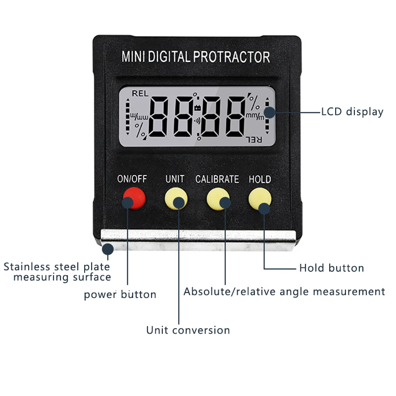 3 V Цифровой угломер и уровень коробки водонепроницаемый Угол Finder измерения электронный уровень Гониометр магнит 90 многофункциональная