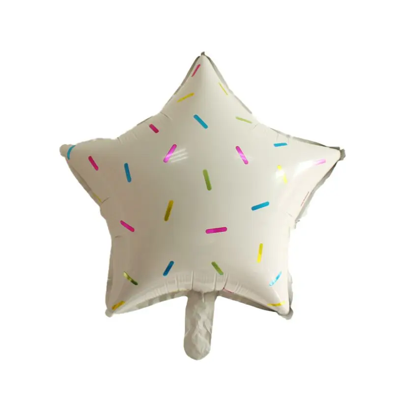45cm Star Foil Balloon, Mylar Confetti White Balloon for Birthday