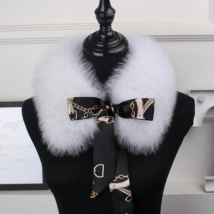 the new hot selling fox fur collar, the natural fox fur collar, the real fur collar child, the winter fur scarf ribbon - Цвет: G1