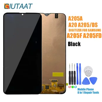 

LCD Display Touch Screen Digitizer Assembly Front Sensor Glass Replacement for Samsung Galaxy A20 A205/DS A205F A205FD A205A