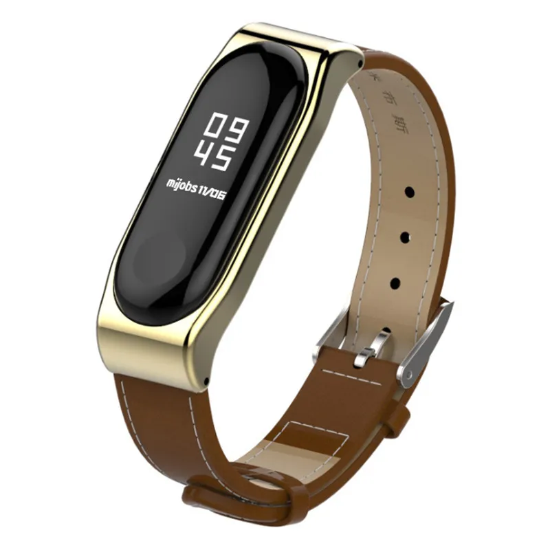 Ремешок из натуральной кожи для Xiaomi Mi band 3/4 без винтов|Смарт-аксессуары| |
