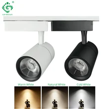 Track Light Rail Spot 30W Clothing Shoe Store Showrooms Mall Exhibition Ceiling LED Track Lamp Spotlights COB Shop Lighting Track Light Rail Spot 30W Clothing Shoe Store Showrooms Mall Exhibition Ceiling LED Track Lamp Spotlights COB Shop Lighting