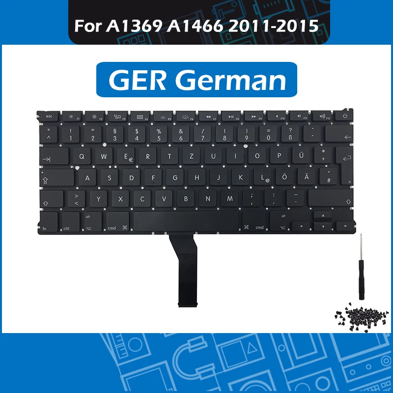 New A1466 GER German Keyboard for font b Macbook b font Air 13 A1369 A1466 DE