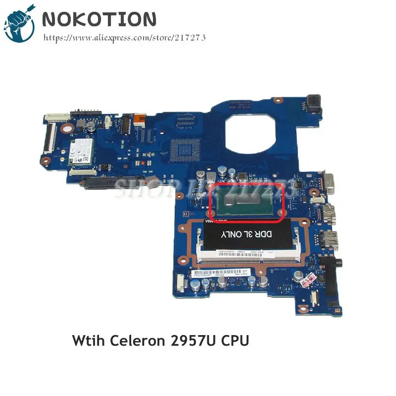 NOKOTION ПК материнская плата для Samsung NP270E5R 270E5R основная плата SR1DV Celeron 2957U Процессор DDR3 BA92-14364A BA92-14364B