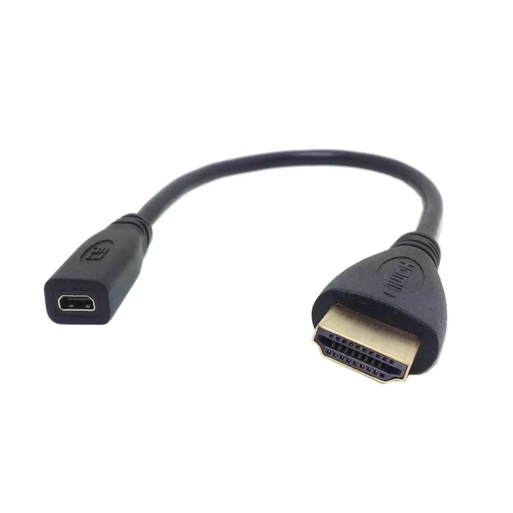 Кабель кабеля 20 см разъем micro-HDMI Женский к HDMI Мужской адаптер кабель для планшета и сотового телефона