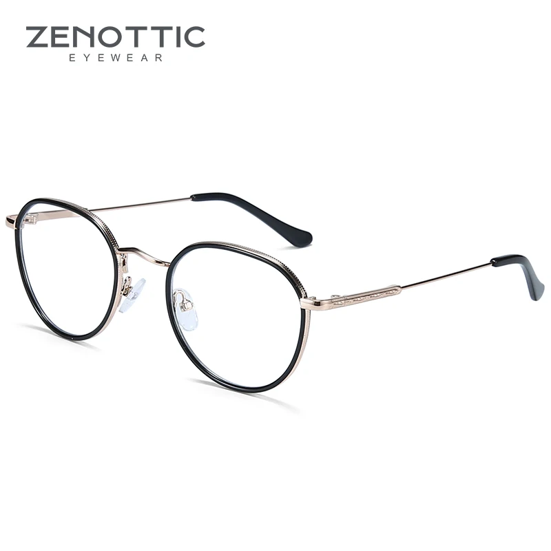 Очки ZENOTTIC женские оптические в круглой оправе винтажные фотохромные при