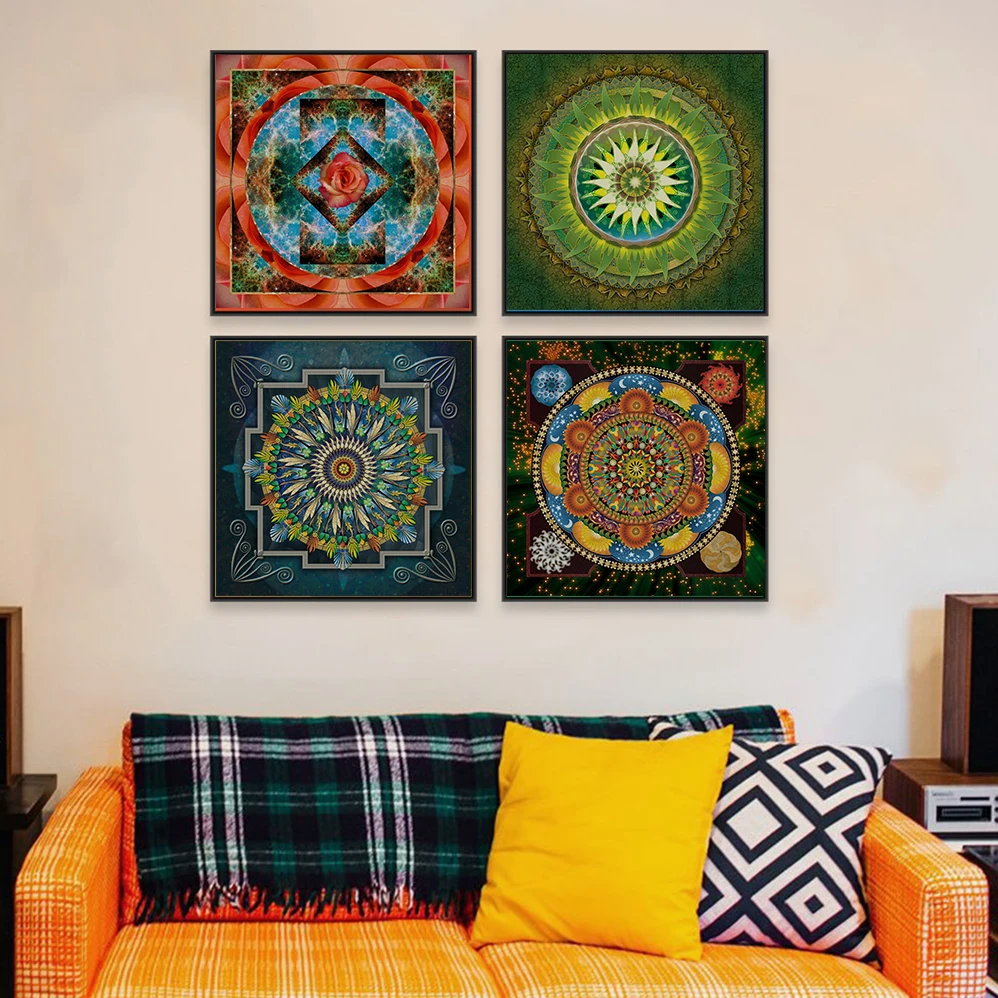 

Islamic Muslim HD Printed Painting Canvas Oil Painting Islam Muslim holy mosque square Painting Home Wall Decor