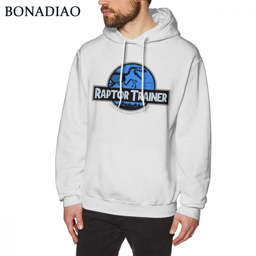 

Jurassic Park World Raptor Trainer Hoodies Long Sleeve For Men Graphic Print Fashion Streetwear 100% Cotton Hoodie