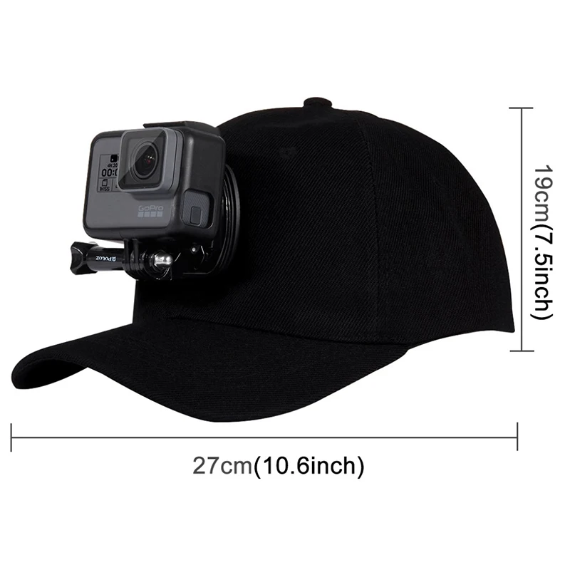 3 in1 Baseball Hat Adjustable Sun Cap Hat With J-Hook Buckle Mount For GoPro HERO 7 6 5 4 DJI OSMO Action Cameras Accessories (2)