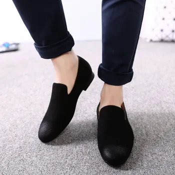 

2019 Men Loafer Shoes Casual Oxford Shoes Pointed Toe Flat Breathable Formal party Dress Shoes