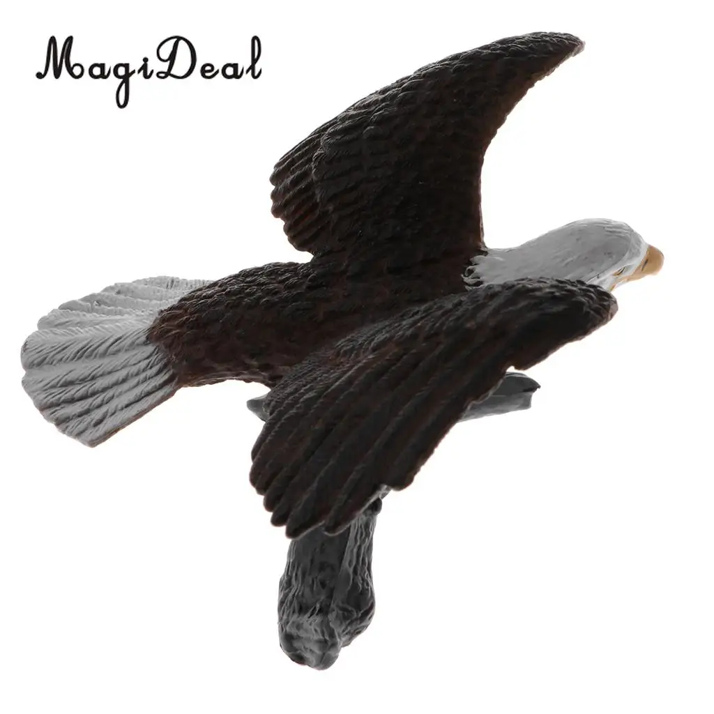 Flying Bald Eagle Animals Figure Toys Realistic Wild Forest Creatures Action Model Kids Educational Cognitive Statues Toy Decor