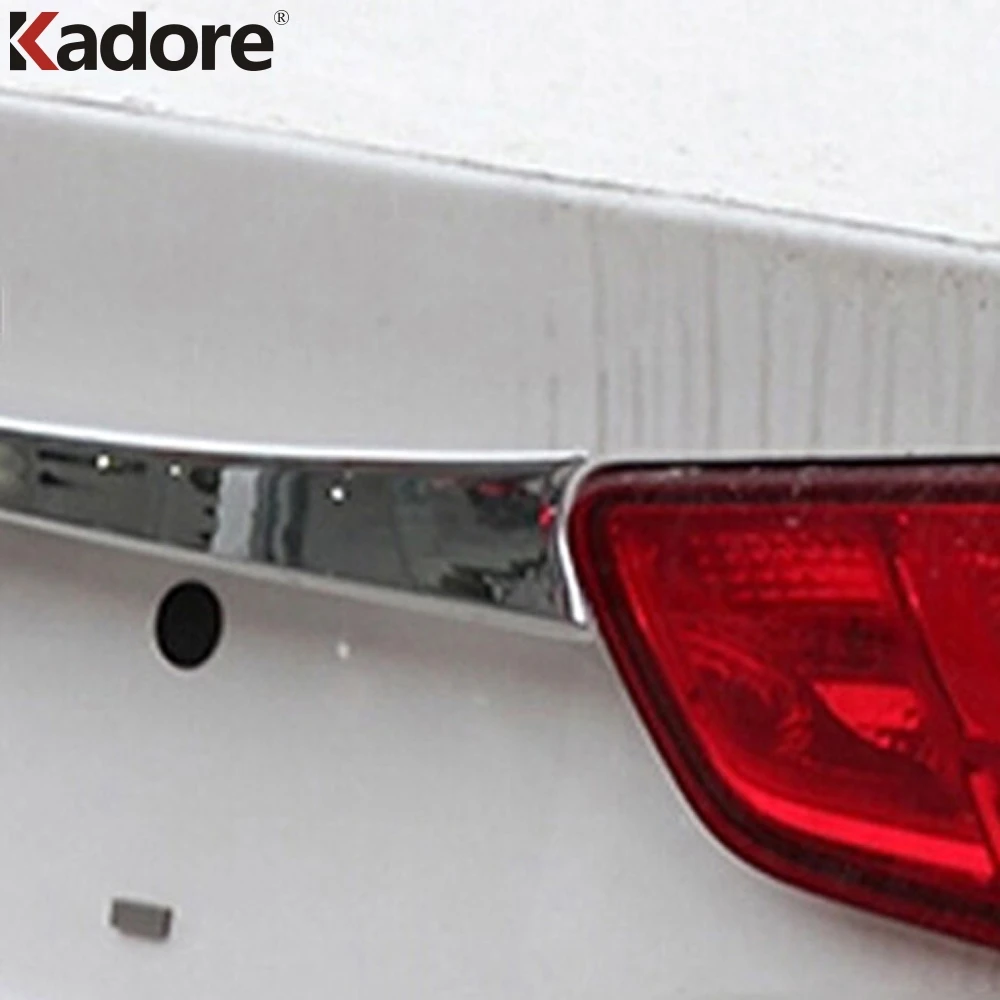 

For Kia K5 Optima 2015 2016 2017 Sedan ABS Chrome Rear Back Trunk Lid Cover Trim Tail Gate Protector Car Door Gate Adornment