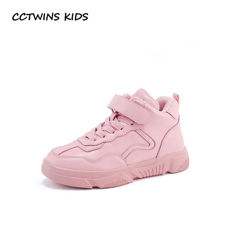 

CCTWINS Kids Shoes 2019 Spring Children Sport Shoes Babys Girls Casual Trainer Boys Genuine Leather High Top Sneaker FH2394