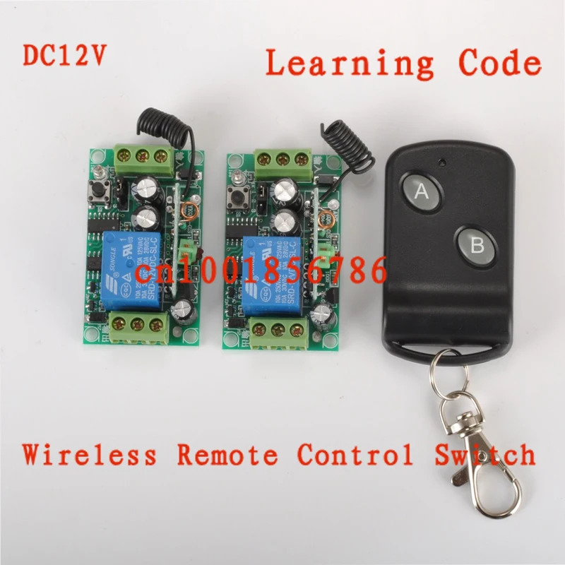 

12V1CH RF wireless remote control switch system 2receivers&1 transmitter independently Momentary&Toggle adjustable.garage doors