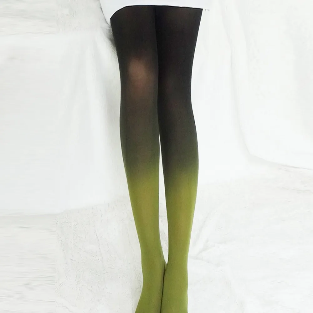 Длинные носки сексуальные модные носки женские длинные Полиэстеровые винтажные градиентные женские колготки для девочек модные W409