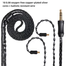 FDBRO 8 ядер 2,5/3,5/4,4 мм с серебряным покрытием наушников обновления провода наушники MMCX кабель SE425 SE535 IE80 IM 2Pin 0,78 мм A2DC кабель