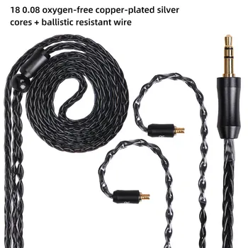 

FDBRO 8 Cores 2.5/3.5/4.4mm Silver Plated Earphone Upgrade Wire Headphone MMCX Cable SE425 SE535 IE80 IM 2Pin 0.78mm A2DC Cable