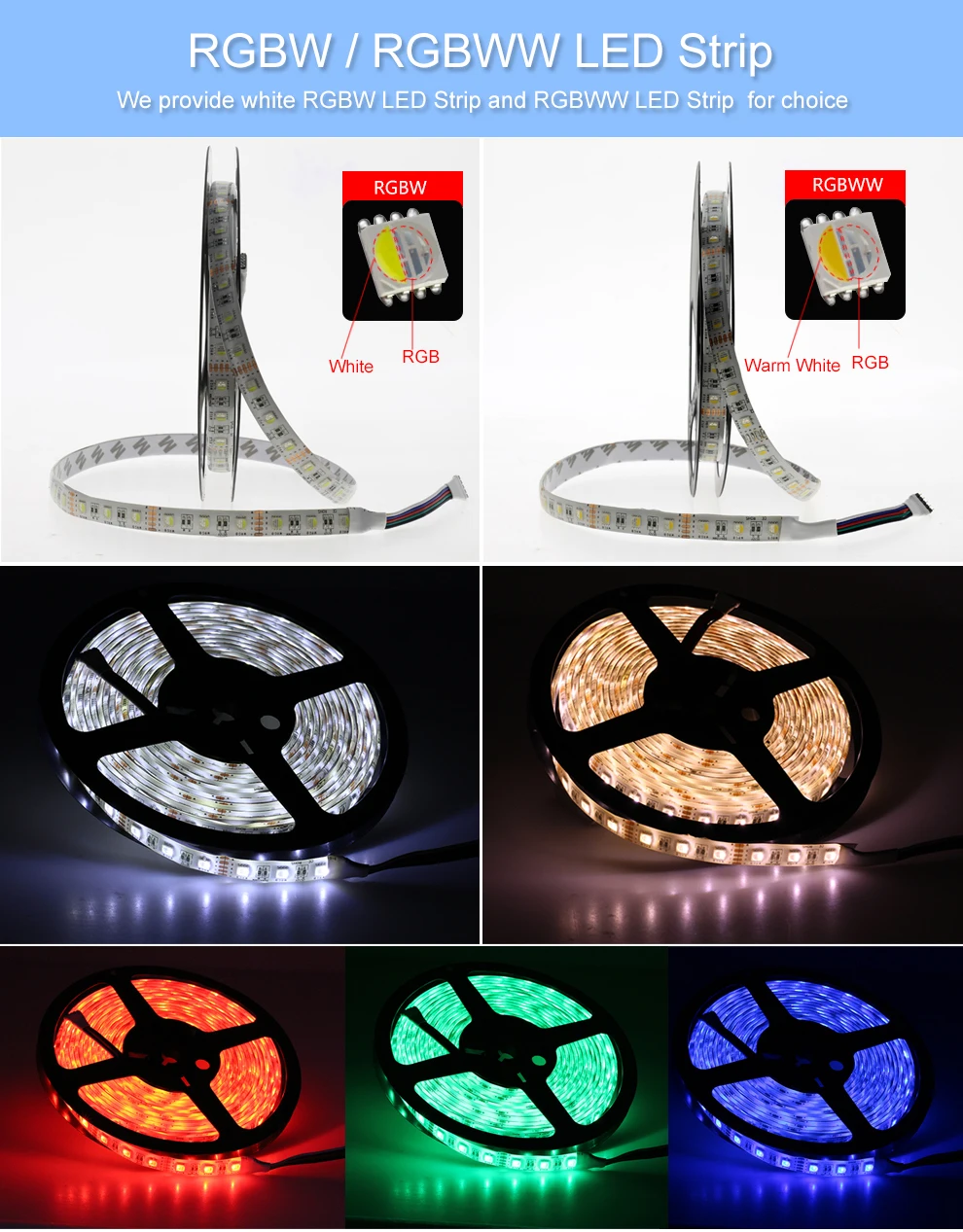 4 em 1 Rgb + Branco Rgbw Strip Flexível - Quente Tira 60 Leds m 5 Lote. Led 5050 Dc12v 3 Phones & Accessories