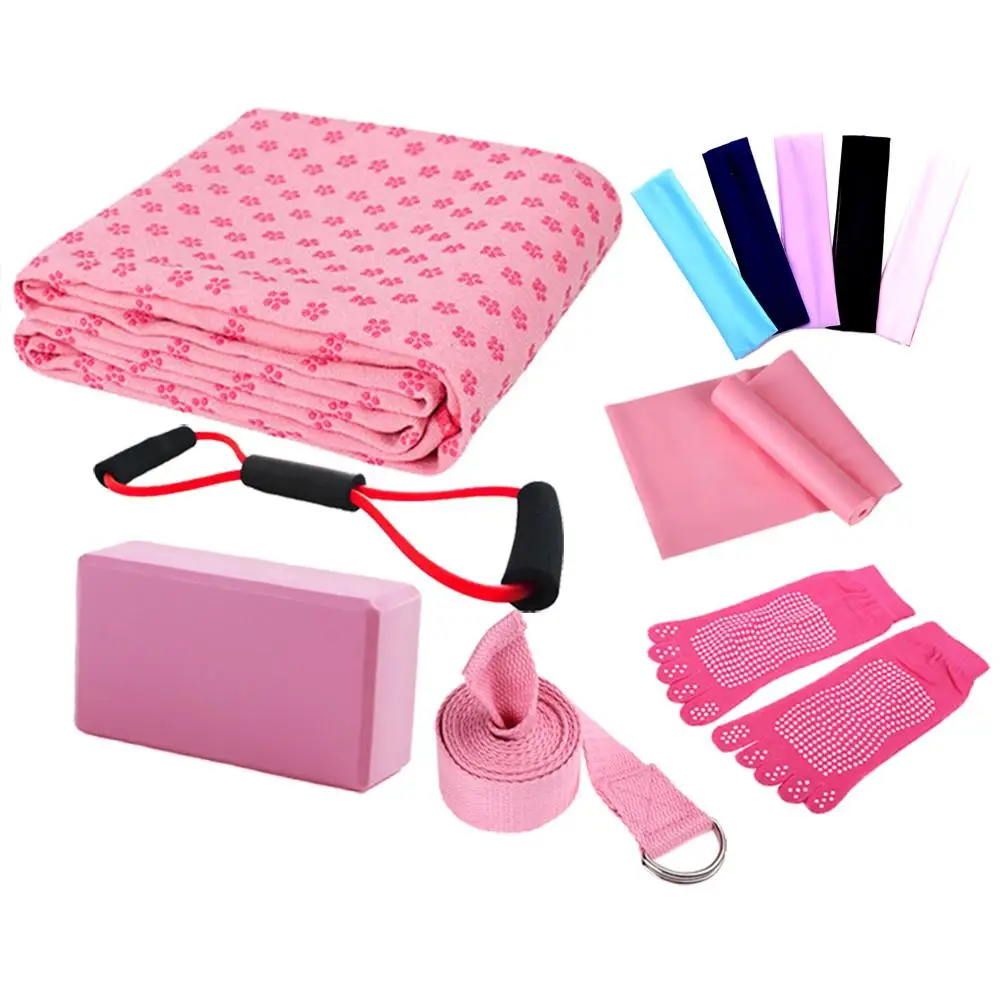 EVA Foam Yoga Mat for Exercise Pilates Yoga Starter Kit Yoga Blocks Strap Stretch Band Sock Head Band conjuntos yoga mujer EVA Foam Yoga Mat for Exercise Pilates Yoga Starter Kit Yoga Blocks Strap Stretch Band Sock Head Band conjuntos yoga mujer