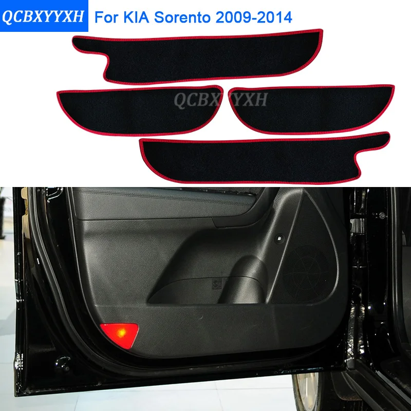 

2 colors Car Styling Protector Side Edge Protection Pad Protected Anti-kick Door Mats Cover For KIA Sorento 2009-2014