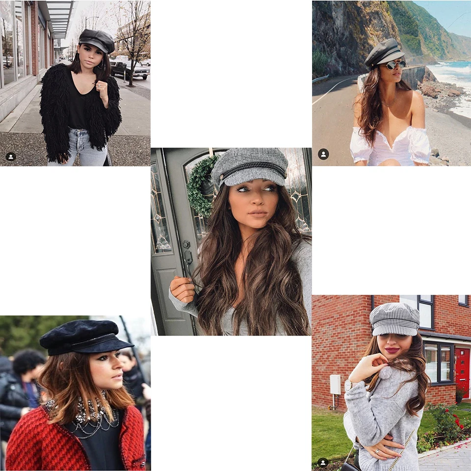 Женские вязаные шапки Newsboy с козырьком, одноцветные, Осень-зима, женская модная теплая Кепка Newsboy, берет, 6 цветов на выбор, Harajuku