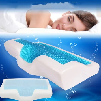 

Household Memory Foam Cool Gel Sleep Pillow Summer Ice-Cool Neck Orthopedic Sleep Pillow Bed Pillow for Home Bedroom 50*30cm
