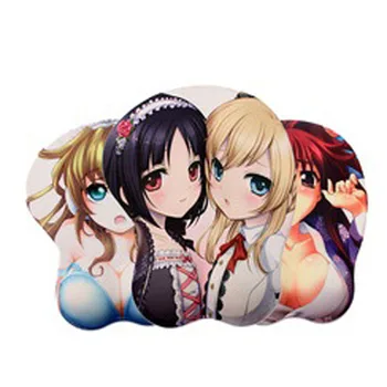 

3D Cartoon Mouse pad Sexy Wrist Rest Soft Silica gel Breast Office Desktop decoration Gaming gamer MousePad