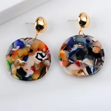 Bohemian Colourful Acrylic Earrings for Women Geometric Design Round Drop Earrings Elegant Jewelry Women Accessories Pendientes Bohemian Colourful Acrylic Earrings for Women Geometric Design Round Drop Earrings Elegant Jewelry Women Accessories Pendientes