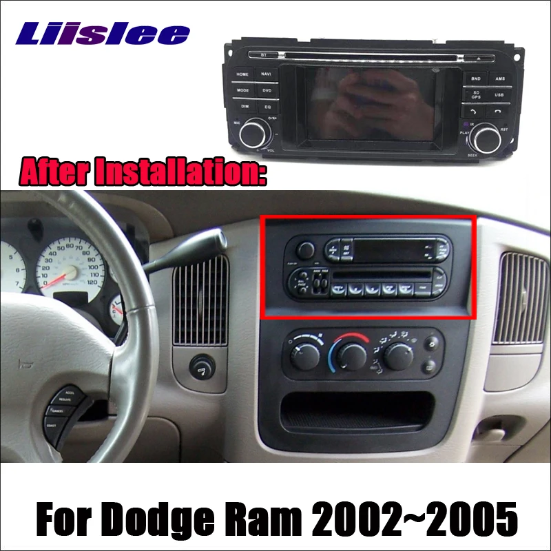 Cheap Liislee Car For Dodge Ram 2002~2005 Radio CD DVD Player Stereo HD Screen GPS Map Navi Navigation Multimedia System 1