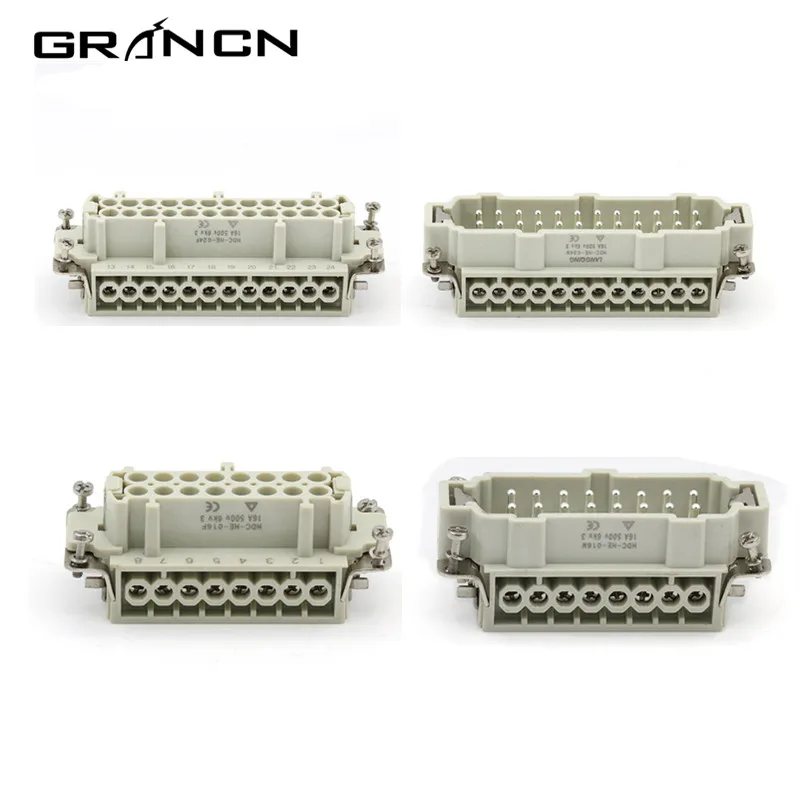 Grancn со сверхмощными разъемами HDC HE 006 1 M/F 6 + pe pin 16a500v водонепроницаемые тяжелых