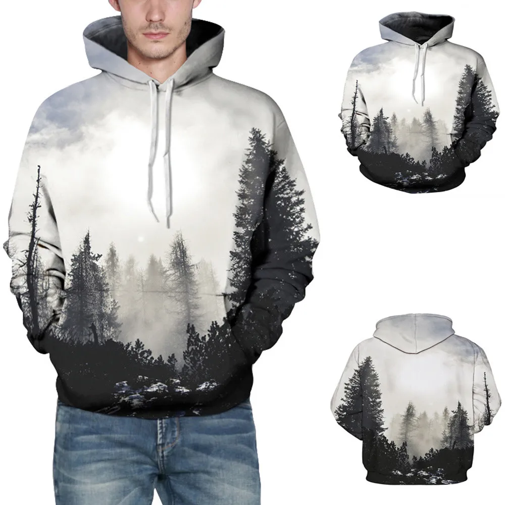 

Men's Casual Autumn Winter 3D Printing Long Sleeve durable enought for your daily wearingCaps Sweatshirt Top Drop Shipping