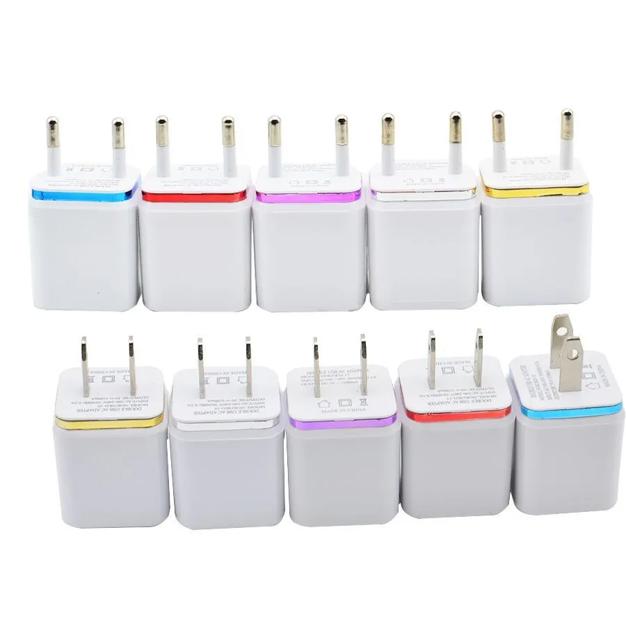  2A+1A Plug AC Power Adapter Home Trave Wall 2 port dual USB Charger for iPhone 4 5 6 plus for Samsung HTC mobile phone charger 